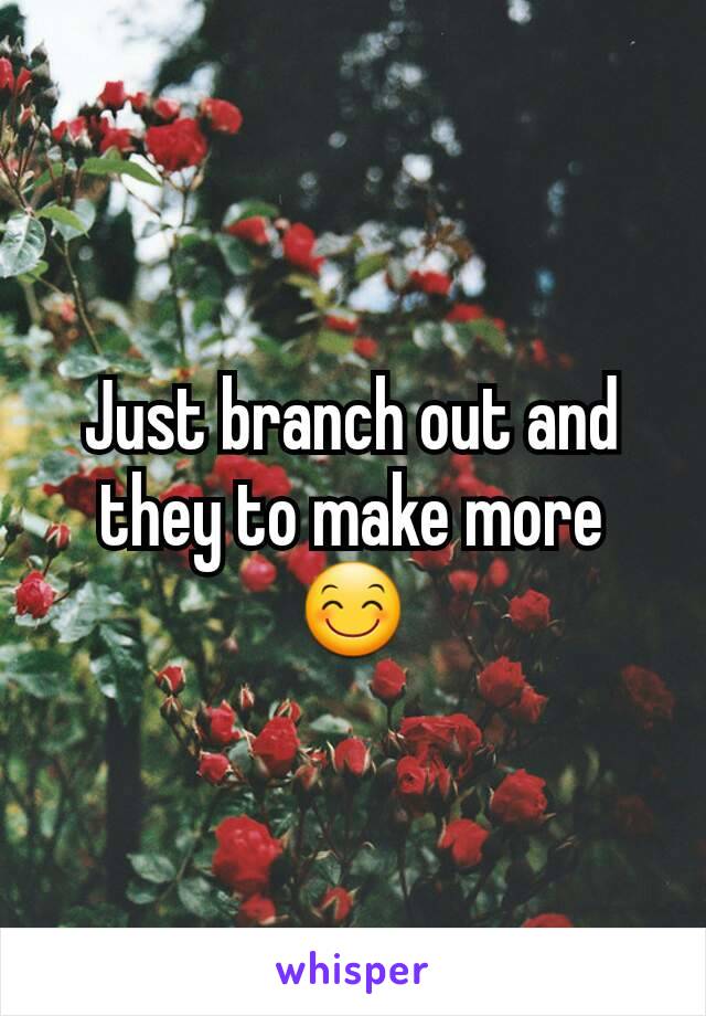 Just branch out and they to make more 😊