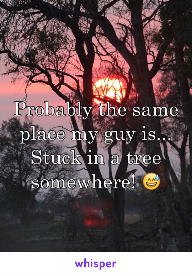 Probably the same place my guy is... Stuck in a tree somewhere! 😅