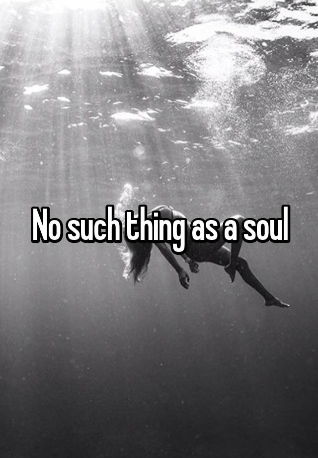 No such thing as a soul