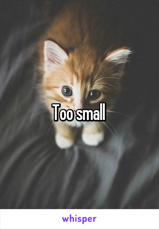 Too small 