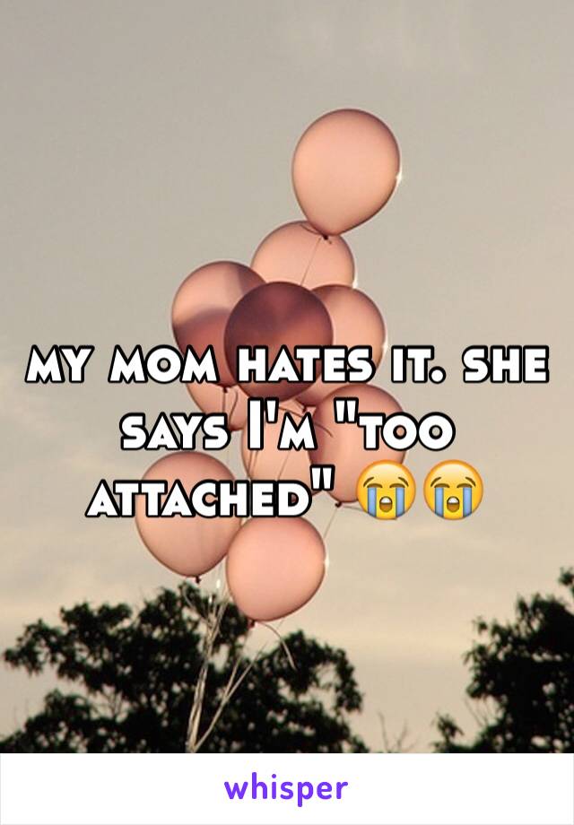 my mom hates it. she says I'm "too attached" 😭😭