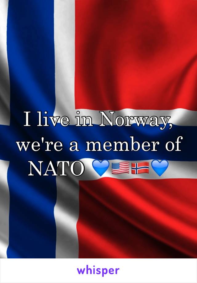 I live in Norway, we're a member of NATO 💙🇺🇸🇳🇴💙