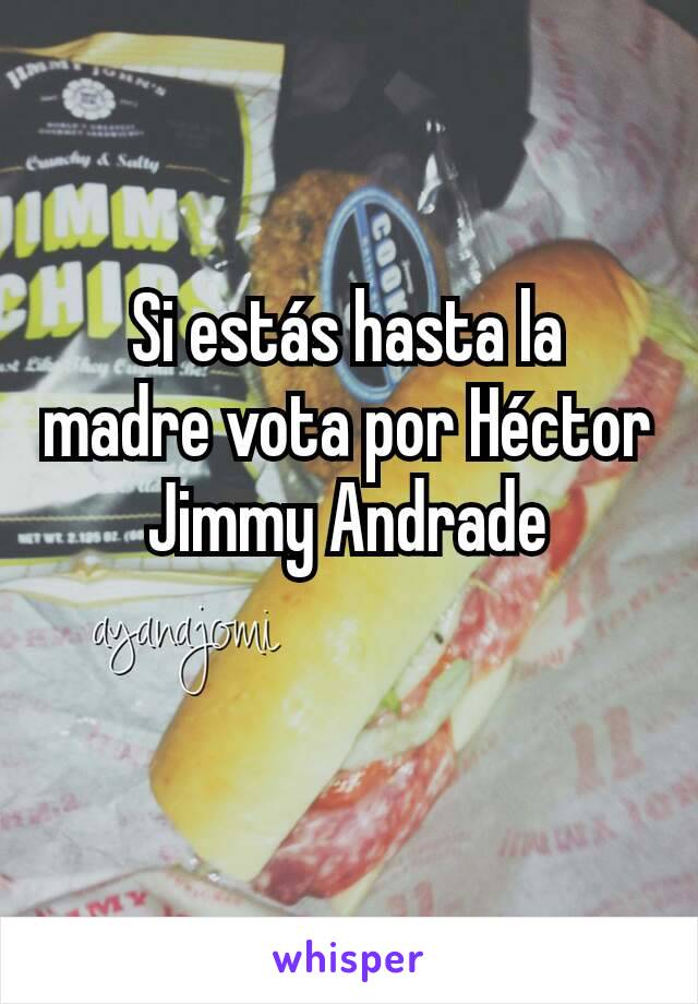 Si estás hasta la madre vota por Héctor Jimmy Andrade