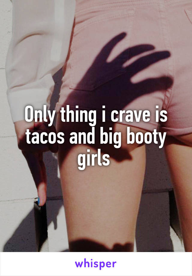 Only thing i crave is tacos and big booty girls 