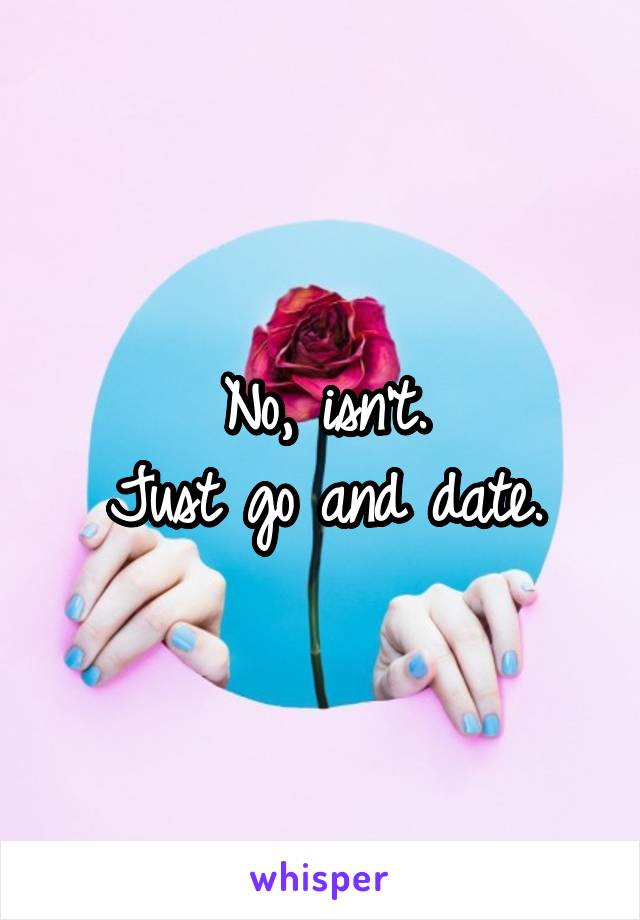 No, isn't.
Just go and date.