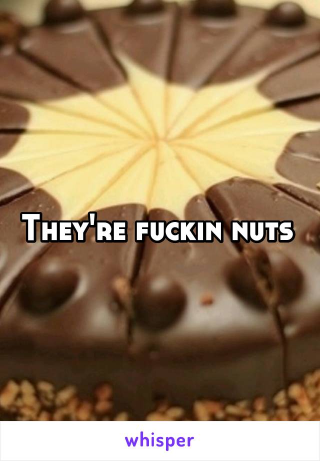 They're fuckin nuts 