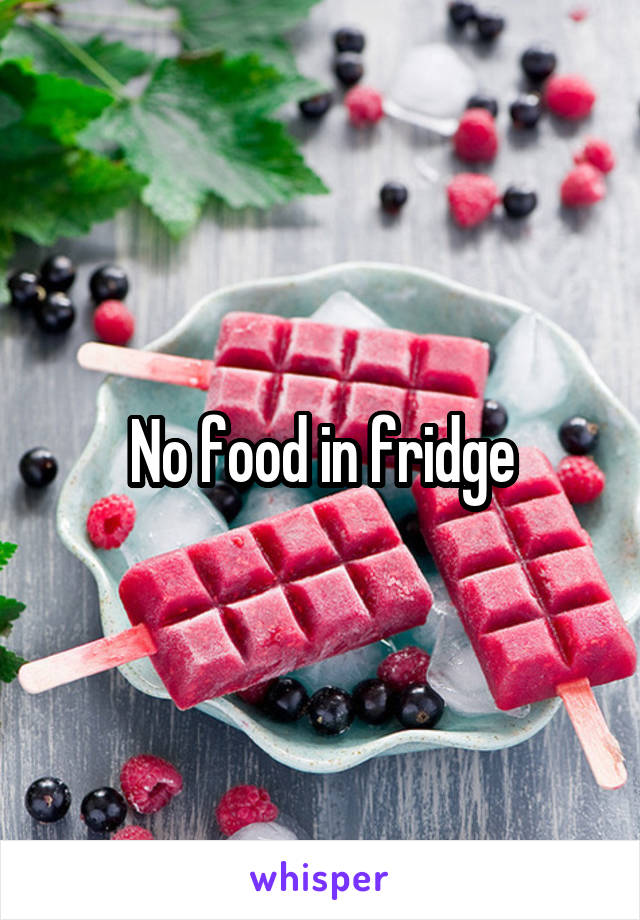 No food in fridge