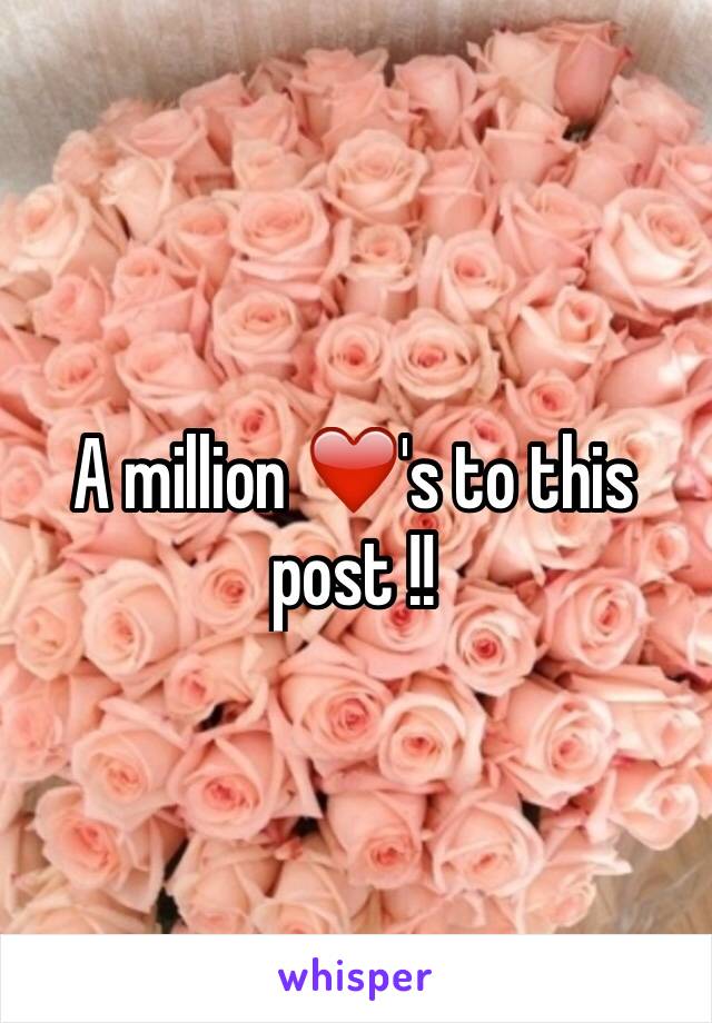 A million ❤️'s to this post !!