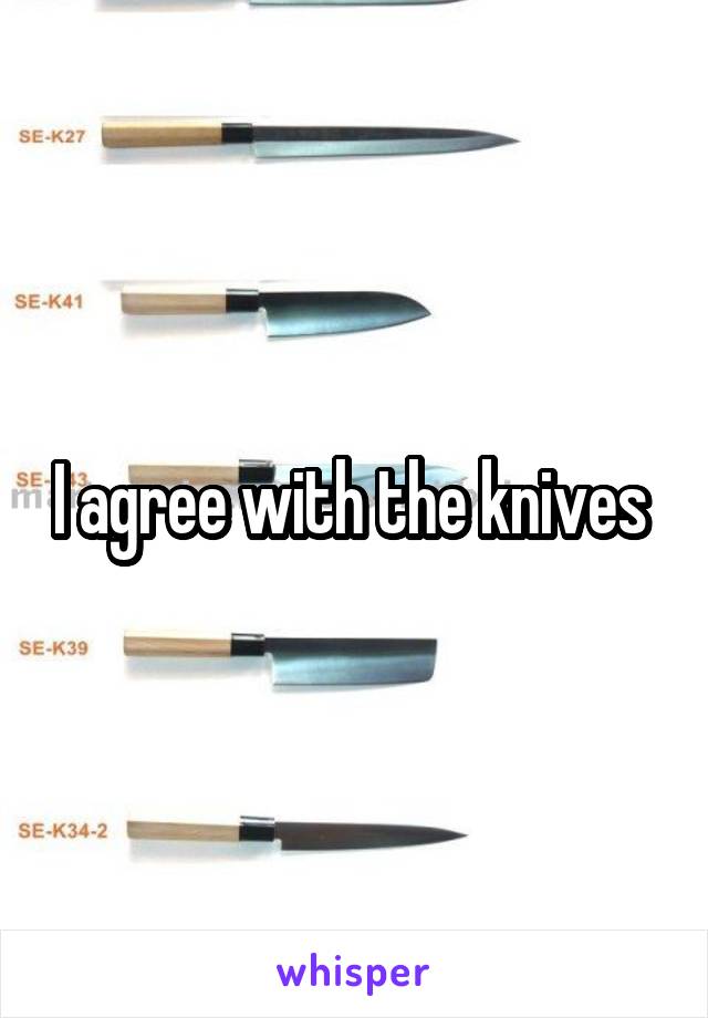 I agree with the knives 