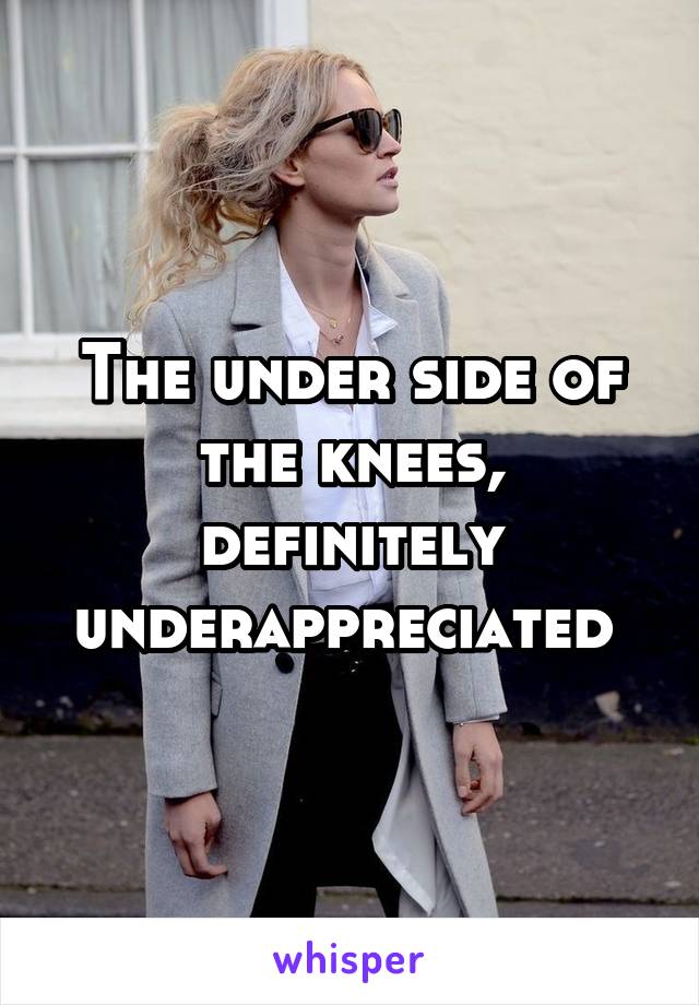 The under side of the knees, definitely underappreciated 