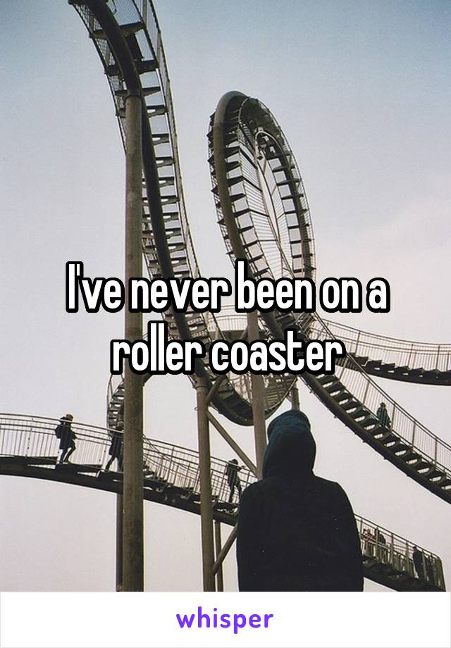 I've never been on a roller coaster