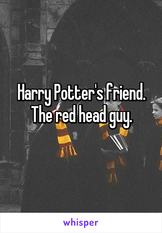 Harry Potter's friend. The red head guy.
