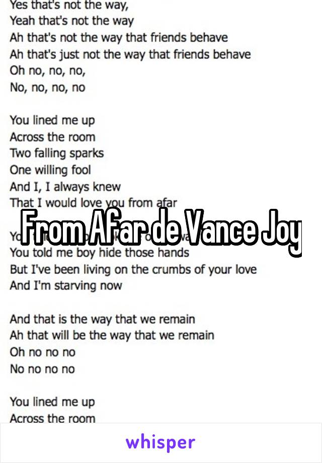 From Afar de Vance Joy