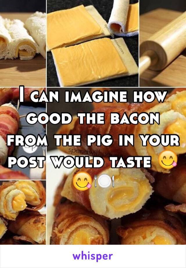 I can imagine how good the bacon from the pig in your post would taste 😋😋🍽