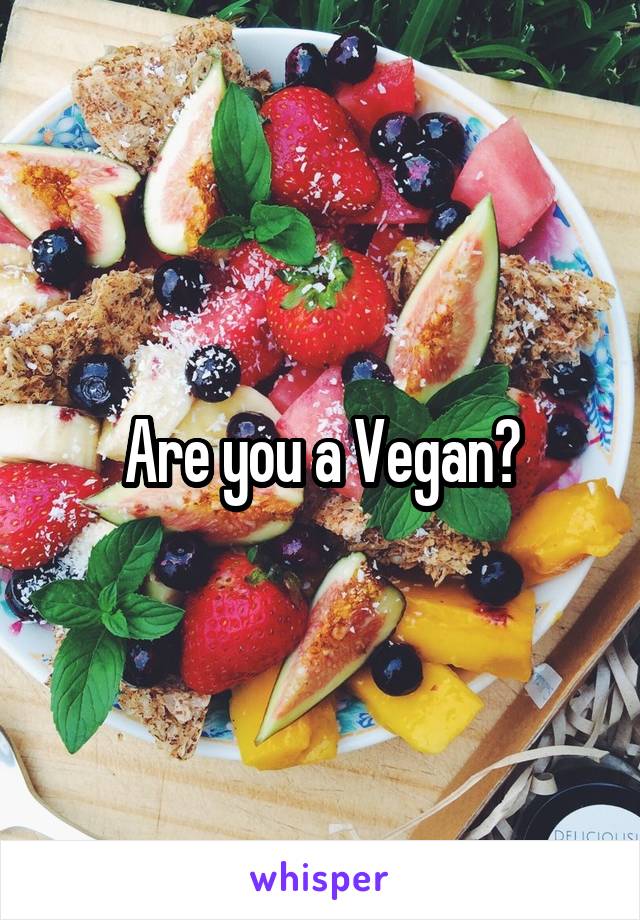 Are you a Vegan?