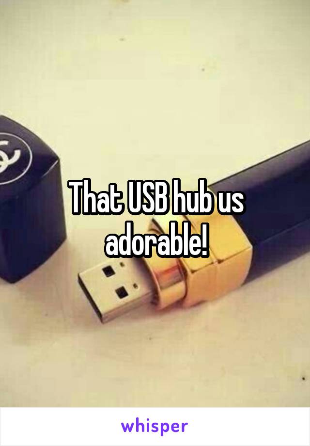 That USB hub us adorable!