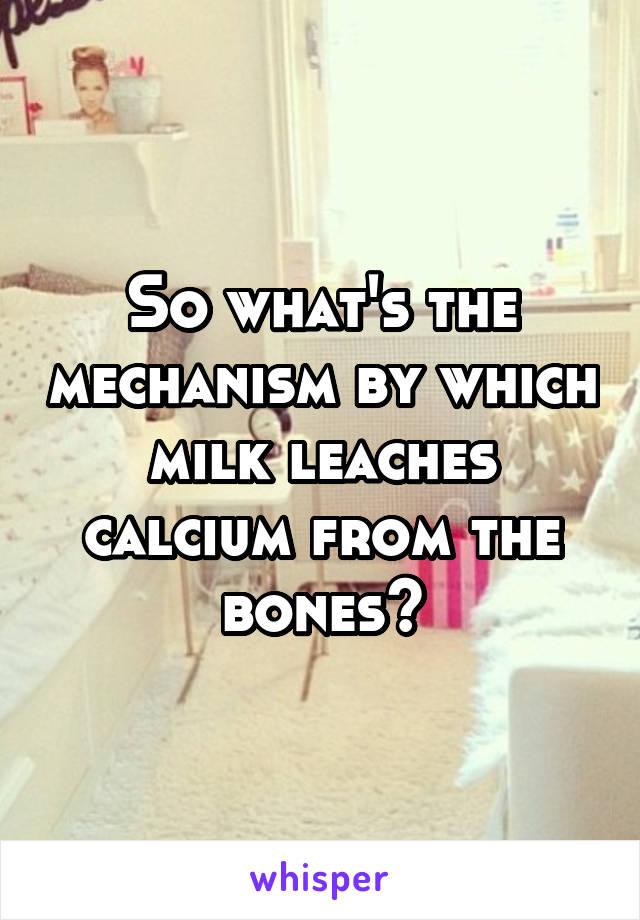 So what's the mechanism by which milk leaches calcium from the bones?