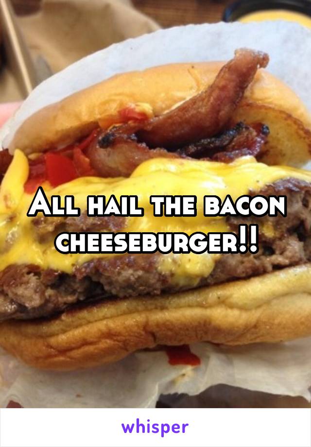 All hail the bacon cheeseburger!!