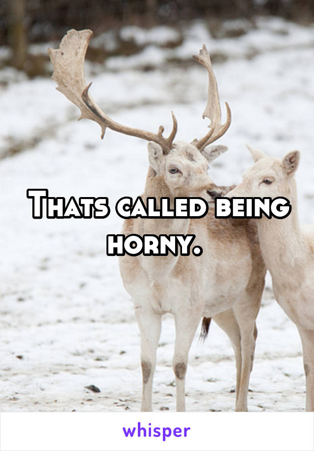 Thats called being horny. 