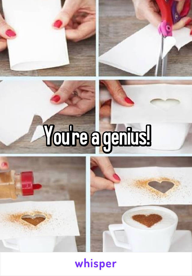 You're a genius!