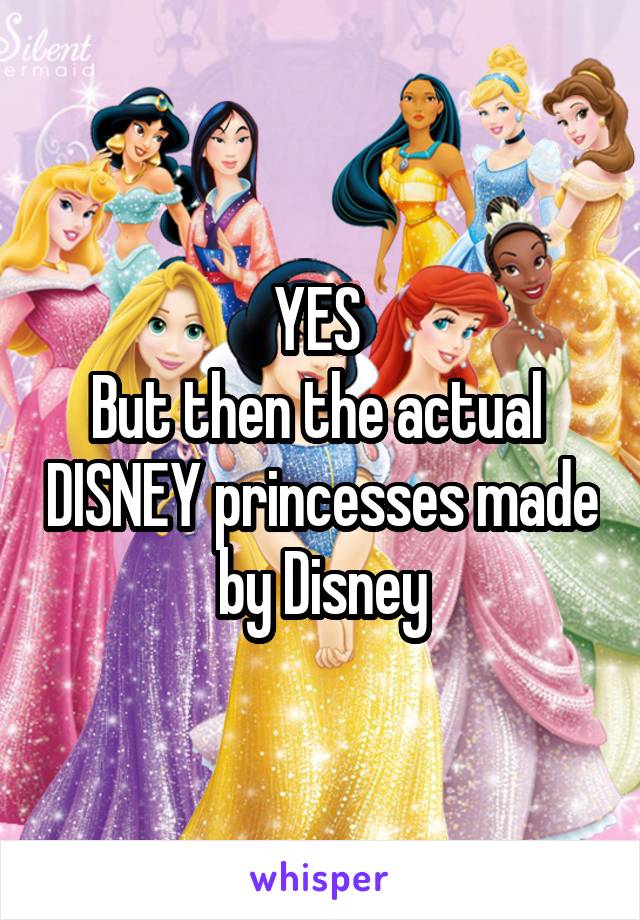 YES 
But then the actual  DISNEY princesses made by Disney