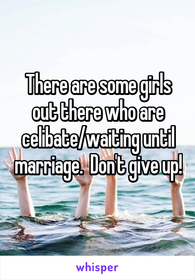 There are some girls out there who are celibate/waiting until marriage.  Don't give up! 