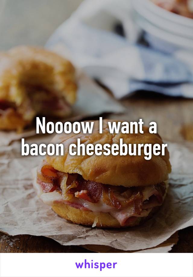 Noooow I want a bacon cheeseburger 