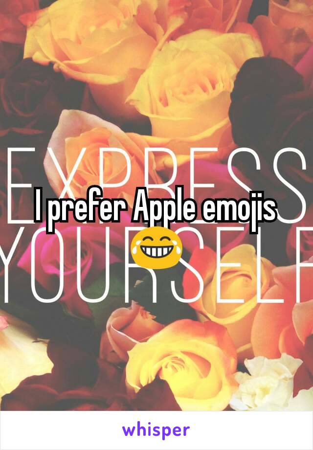 I prefer Apple emojis 😂