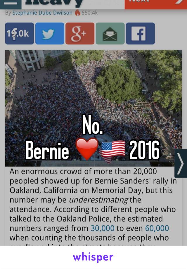 No.
Bernie ❤️🇺🇸 2016