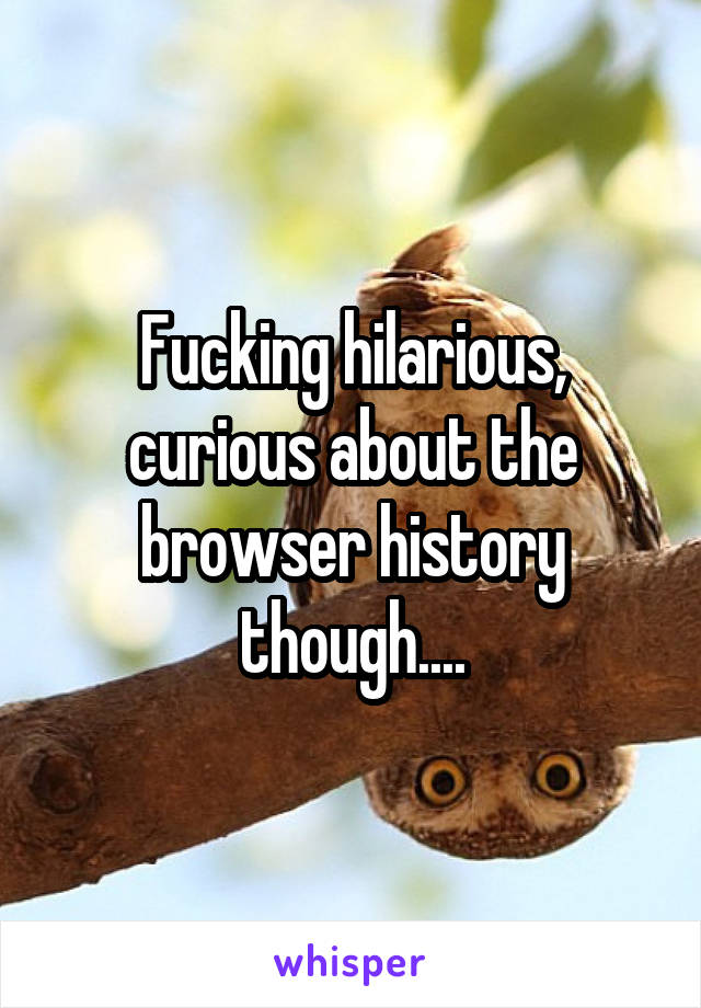 Fucking hilarious, curious about the browser history though....
