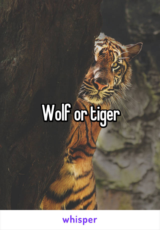 Wolf or tiger