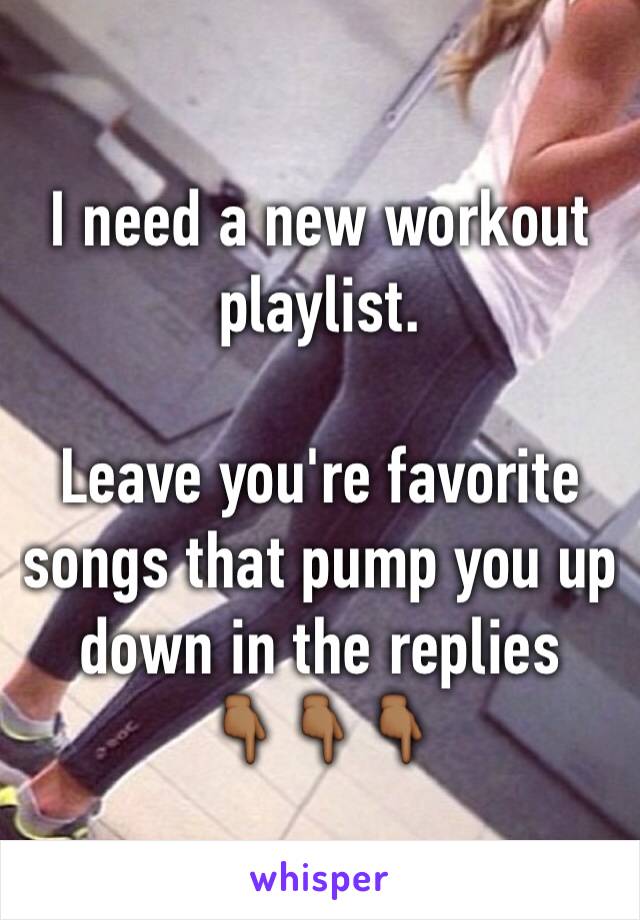 I need a new workout playlist. 

Leave you're favorite songs that pump you up down in the replies
👇🏾👇🏾👇🏾