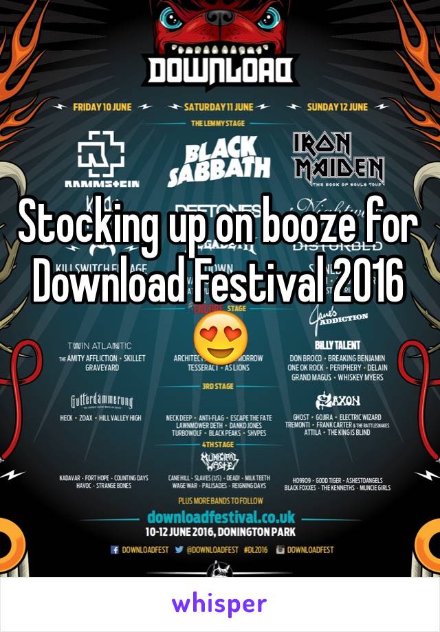 Stocking up on booze for Download Festival 2016 😍