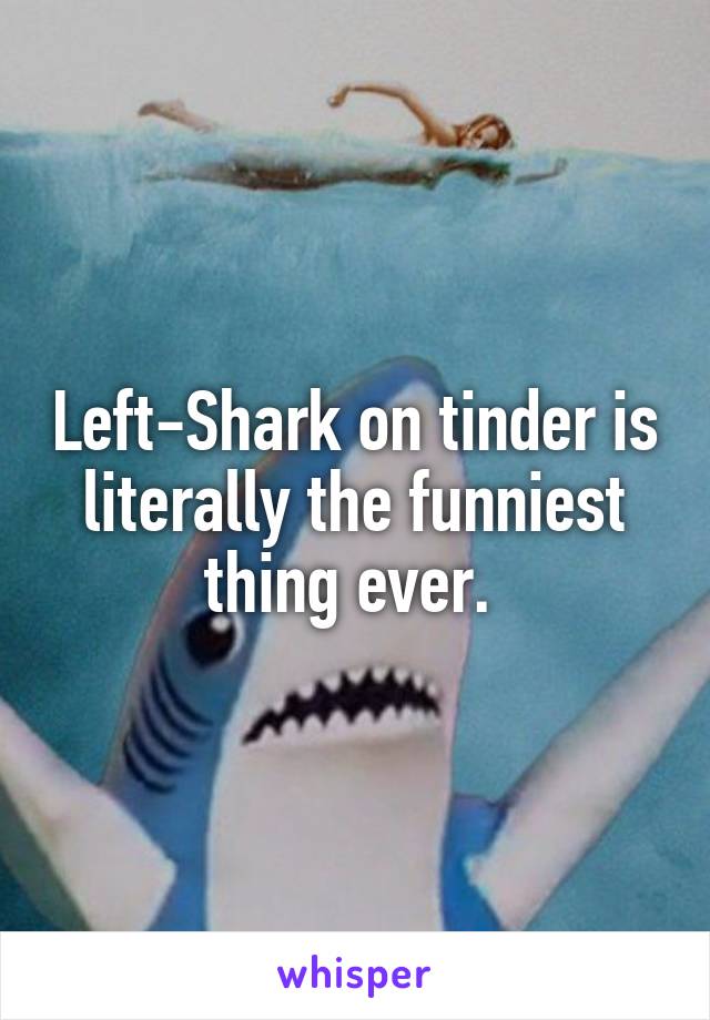 Left-Shark on tinder is literally the funniest thing ever. 