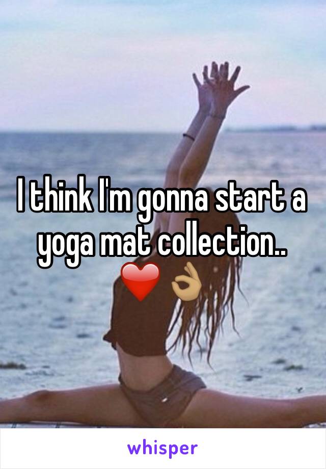 I think I'm gonna start a yoga mat collection.. ❤️👌🏽