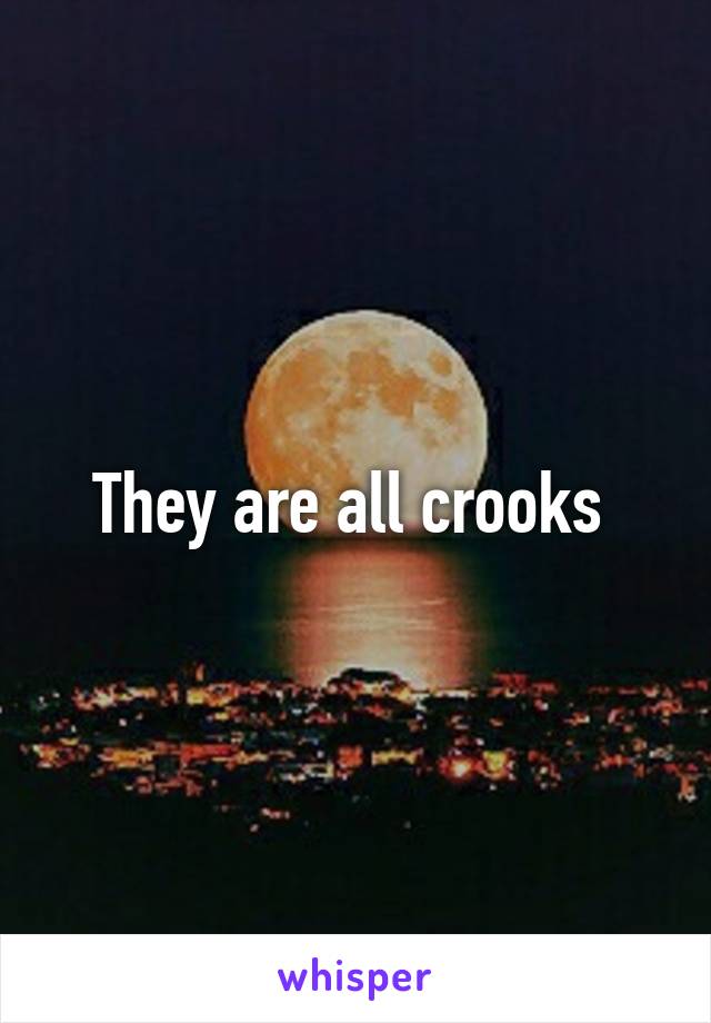 They are all crooks 