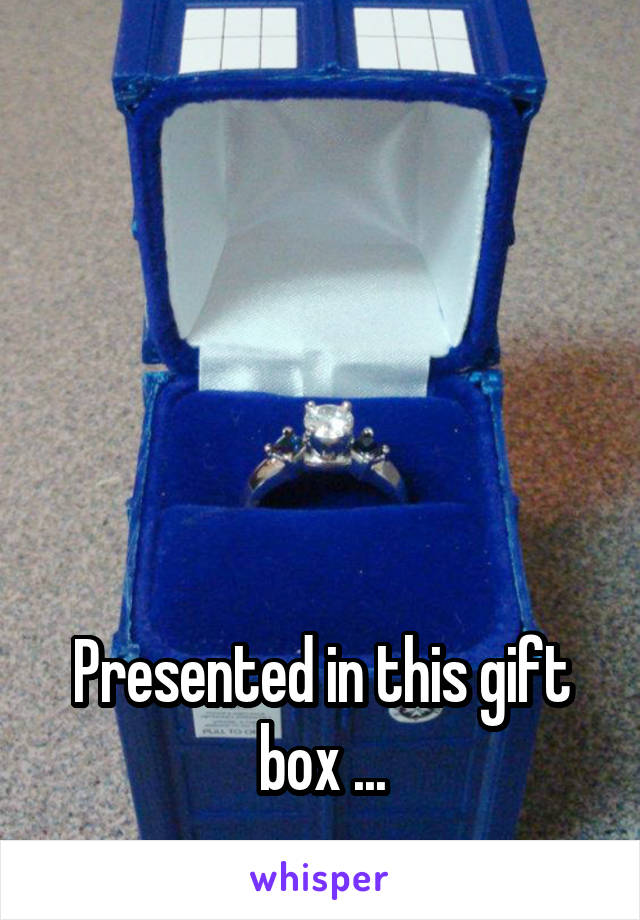 





Presented in this gift box ...