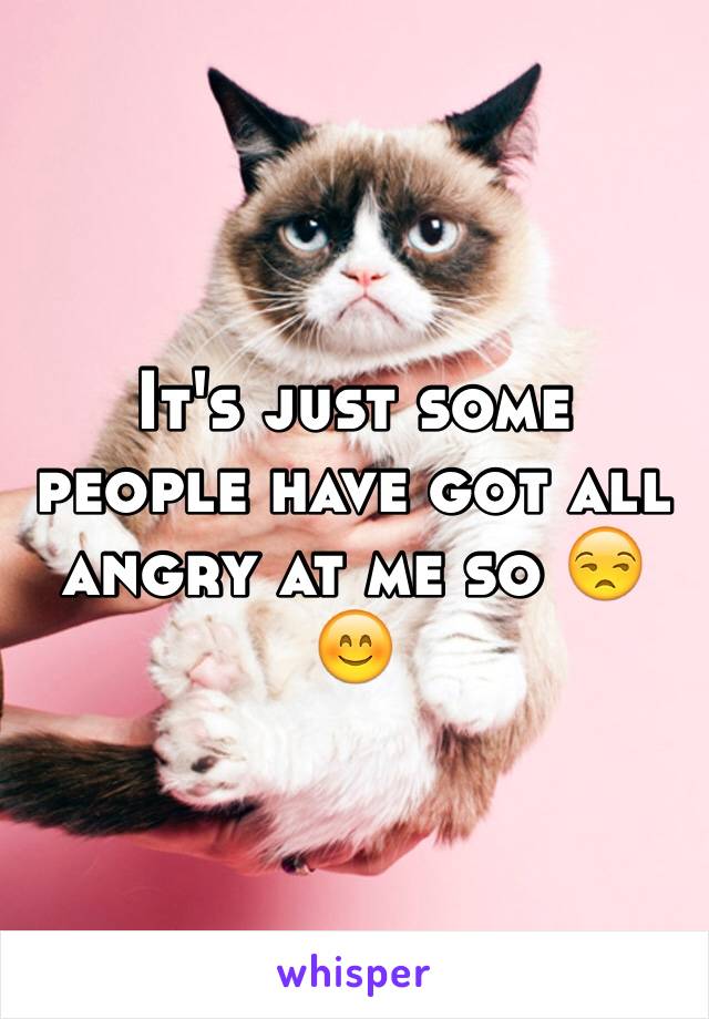 It's just some people have got all angry at me so 😒😊