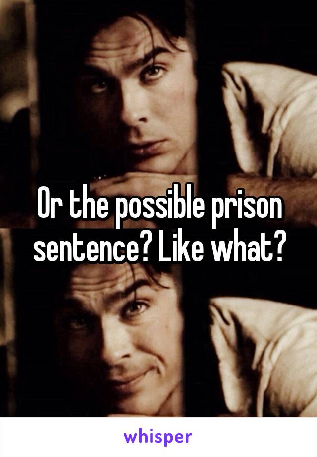 Or the possible prison sentence? Like what?