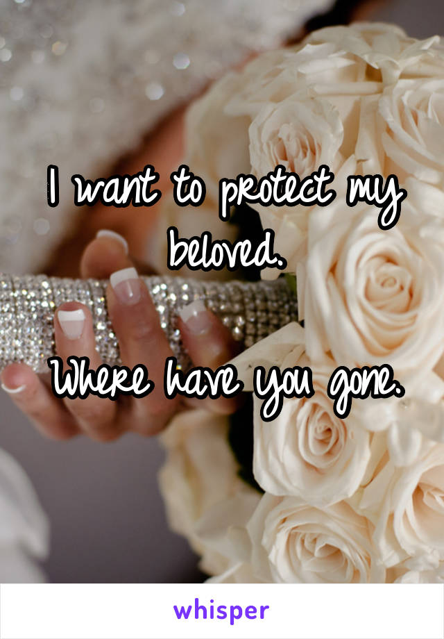 I want to protect my beloved.

Where have you gone. 