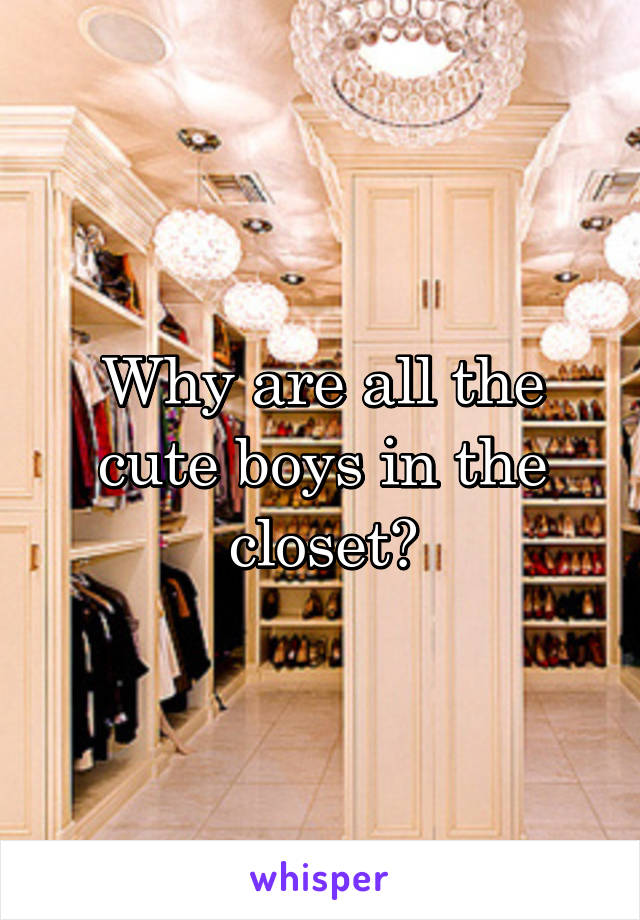 Why are all the cute boys in the closet?