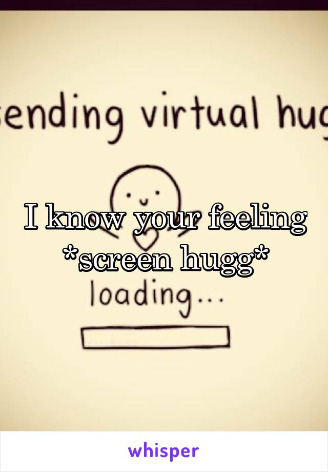 I know your feeling *screen hugg*