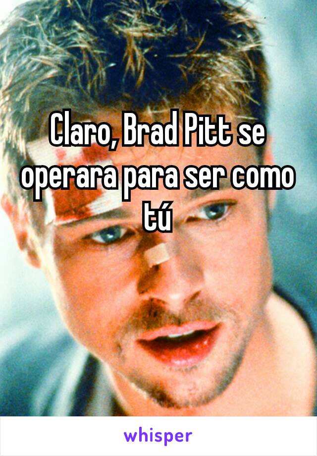 Claro, Brad Pitt se operara para ser como tú