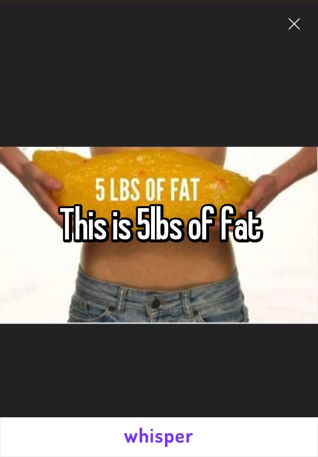 This is 5lbs of fat