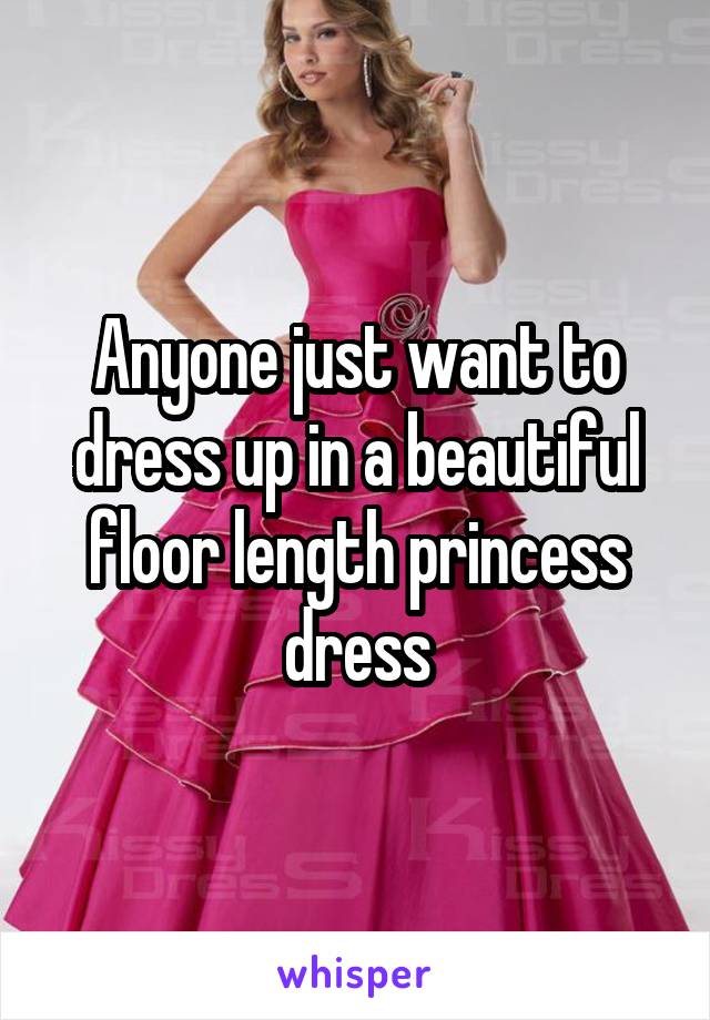 Anyone just want to dress up in a beautiful floor length princess dress