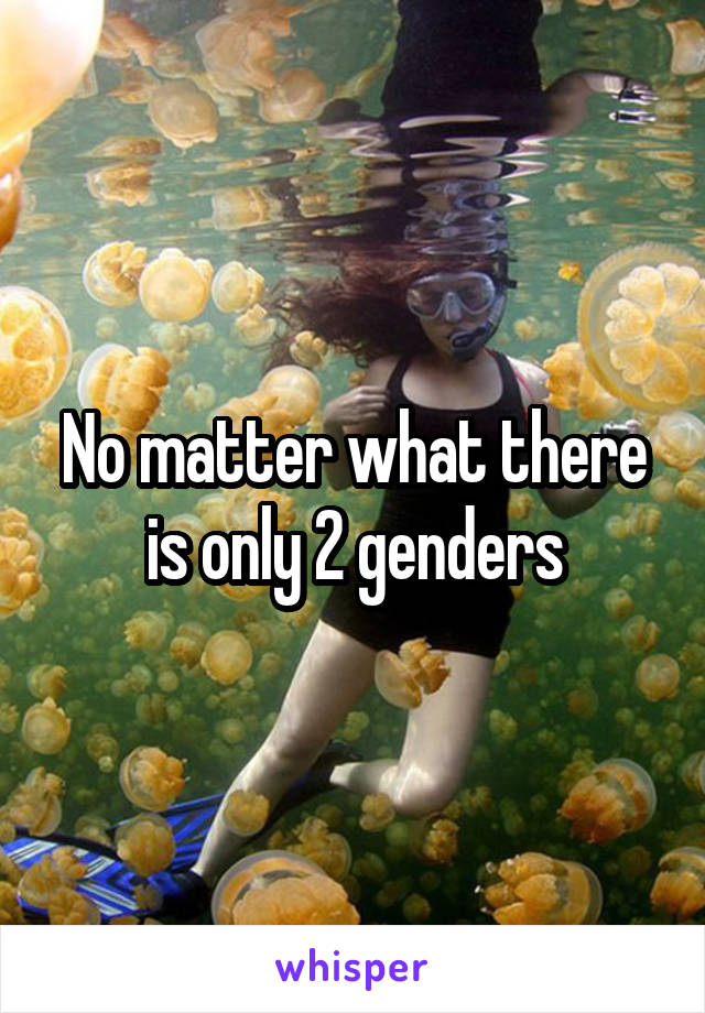 No matter what there is only 2 genders