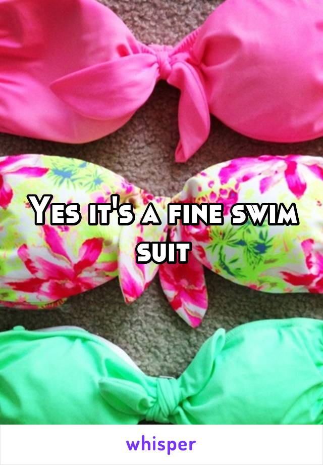 Yes it's a fine swim suit