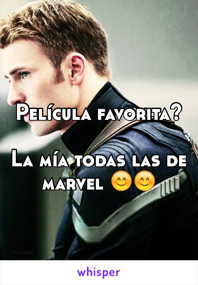 Película favorita?

La mía todas las de marvel 😊😊