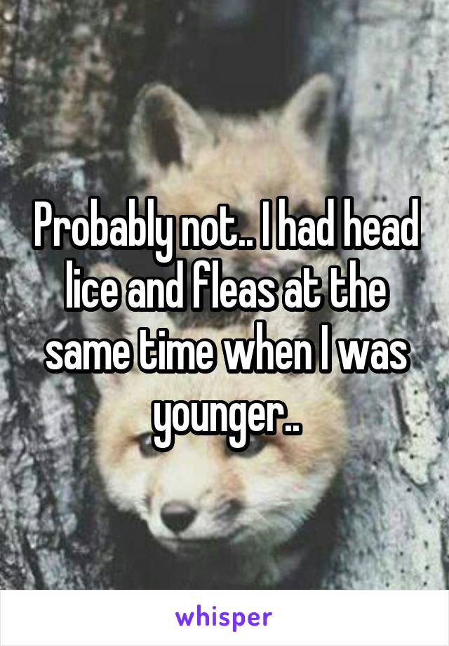 Probably not.. I had head lice and fleas at the same time when I was younger..