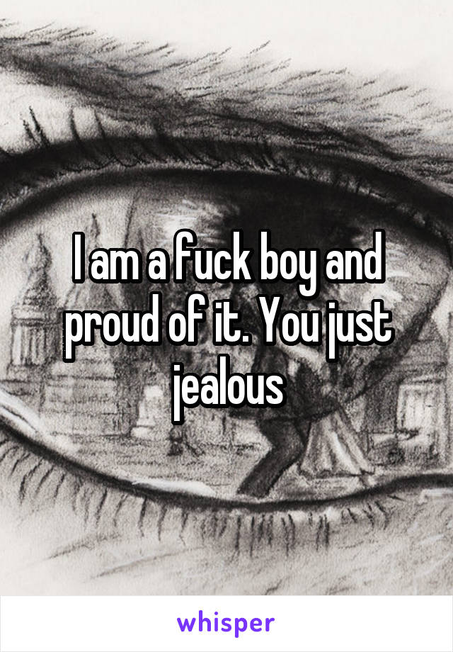 I am a fuck boy and proud of it. You just jealous